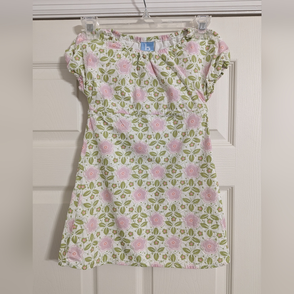 Bella bliss Girl's Dress Aline pink and green floral size 5